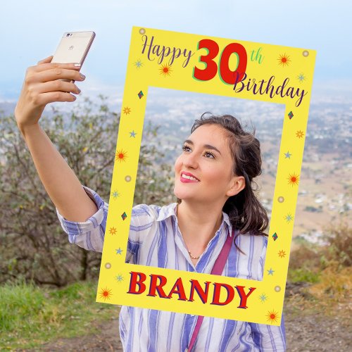 Selfie Birthday Frame With Your Text Foam Board