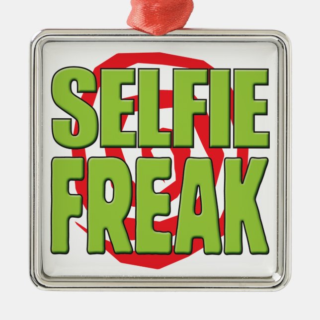 Selfie Freak G Metal Ornament (Front)