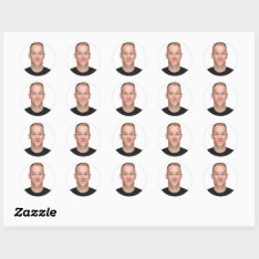 Selfie | Funny Birthday Bachelor Party Your Face Classic Round Sticker at Zazzle