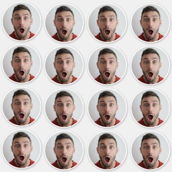 Selfie | Funny Birthday Bachelor Party Your Face Sticker by GuavaDesign at Zazzle