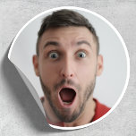 Selfie | Funny Birthday Bachelor Party Your Face Sticker<br><div class="desc">A fun template to upload your photo for super fun party decor or funny gift! Simply add your photo to make your own custom bespoke design for any party,  celebration or special occasion such as bachelorette or bachelor parties!</div>