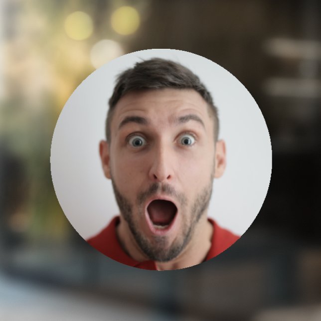 Selfie | Funny Birthday Bachelor Party Your Face Window Cling (Creator Uploaded)