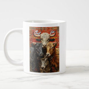 Selfie Lovers Cows Giant Coffee Mug