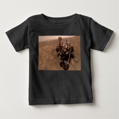 Selfie of Mars Curiosity Red Martian Landscape Baby T_Shirt