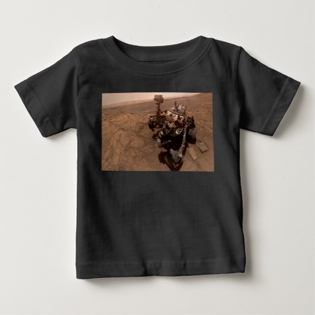 Selfie of Mars Curiosity Red Martian Landscape Baby T-Shirt (Front)