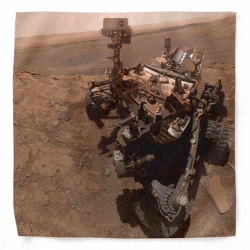 Selfie of Mars Curiosity Red Martian Landscape Bandana