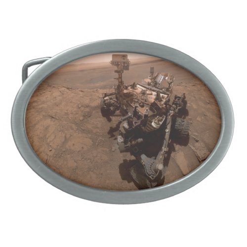 Selfie of Mars Curiosity Red Martian Landscape Belt Buckle
