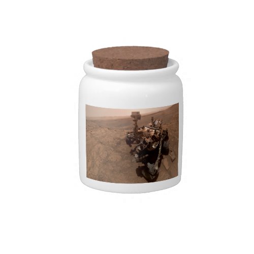 Selfie of Mars Curiosity Red Martian Landscape Candy Jar