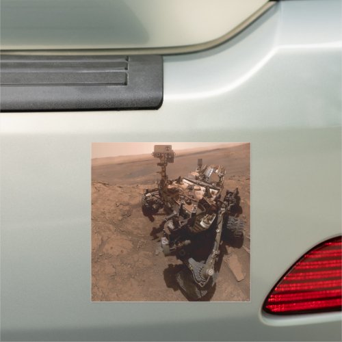 Selfie of Mars Curiosity Red Martian Landscape Car Magnet