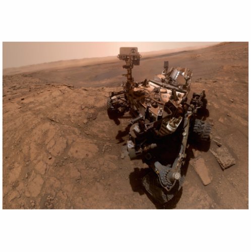 Selfie of Mars Curiosity Red Martian Landscape Cutout