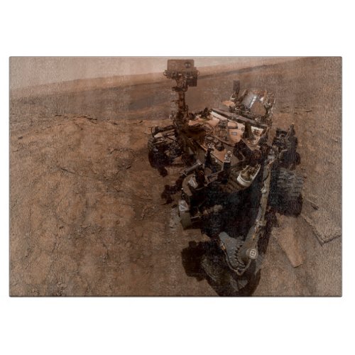 Selfie of Mars Curiosity Red Martian Landscape Cutting Board