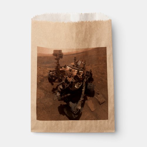 Selfie of Mars Curiosity Red Martian Landscape Favor Bag