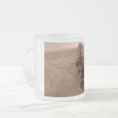 Selfie of Mars Curiosity Red Martian Landscape Frosted Glass Coffee Mug (Front Left)