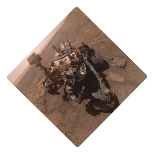 Selfie of Mars Curiosity Red Martian Landscape Graduation Cap Topper