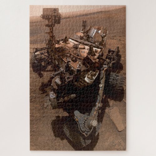 Selfie of Mars Curiosity Red Martian Landscape Jigsaw Puzzle