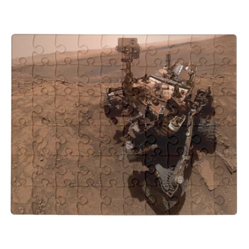 Selfie of Mars Curiosity Red Martian Landscape Jigsaw Puzzle