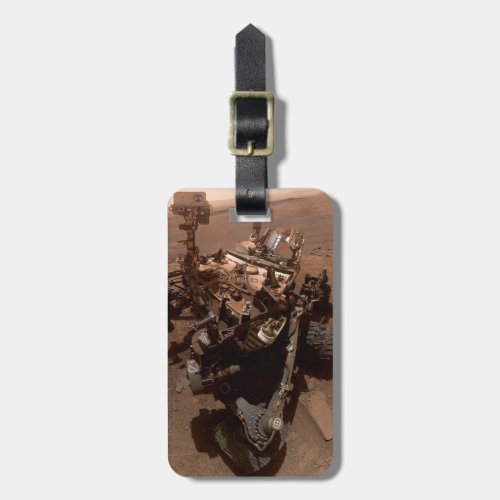 Selfie of Mars Curiosity Red Martian Landscape Luggage Tag