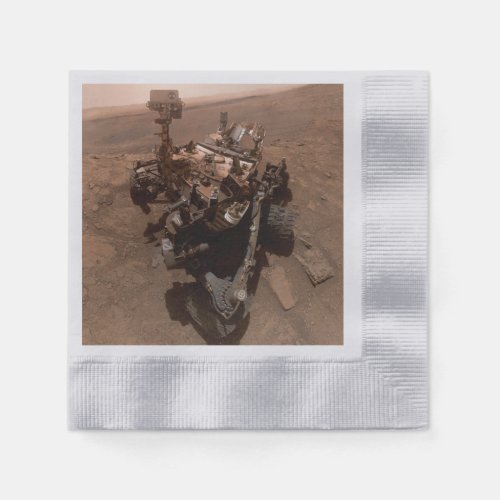 Selfie of Mars Curiosity Red Martian Landscape Napkins
