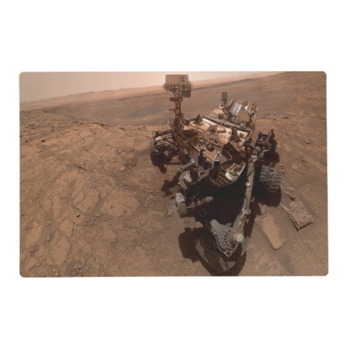 Selfie of Mars Curiosity Red Martian Landscape Placemat