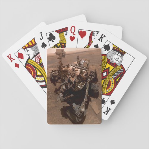 Selfie of Mars Curiosity Red Martian Landscape Playing Cards