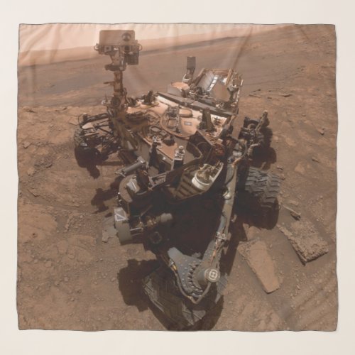 Selfie of Mars Curiosity Red Martian Landscape Scarf