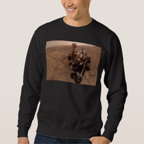 Selfie of Mars Curiosity Red Martian Landscape Sweatshirt