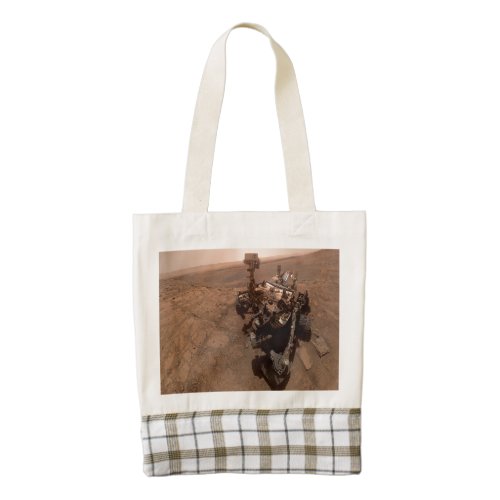 Selfie of Mars Curiosity Red Martian Landscape Zazzle HEART Tote Bag