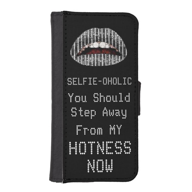 SELFIE-OHOLIC Black Onyx Iphone5/5s Wallet Case (Front)