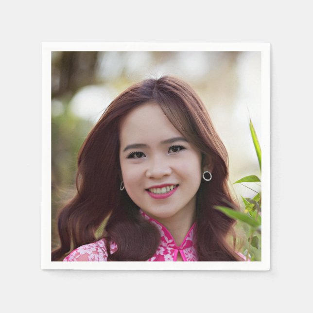 Selfie Photo Face | Fun Party Napkins (Front)