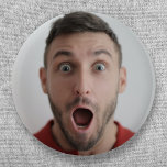 Selfie Photo Upload | Your Face Fun Party Button<br><div class="desc">A fun template to upload your photo for super fun party decor or birthday gift! Simply add your photo to make your own custom bespoke design for any party,  celebration or special occasion!</div>