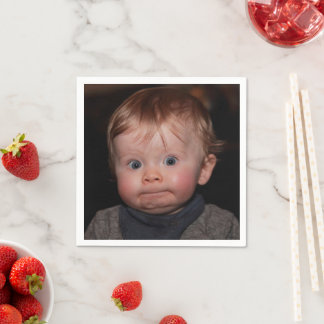 Selfie Photo Upload | Your Face Fun party  Napkins
