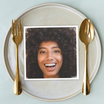 Selfie Photo Upload | Your Face Fun Party Napkins by GuavaDesign at Zazzle