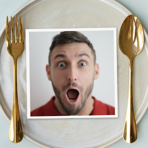 Selfie Photo Upload Your Face Fun Party Napkins