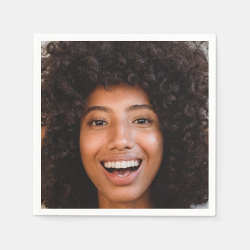 Selfie Photo Upload  Your Face Fun Party Napkins