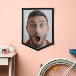 Selfie Photo Upload | Your Face Fun Party Pennant<br><div class="desc">A fun template to upload your photo for super fun party decor or birthday gift! Simply add your photo to make your own custom bespoke design for any party,  celebration or special occasion!</div>