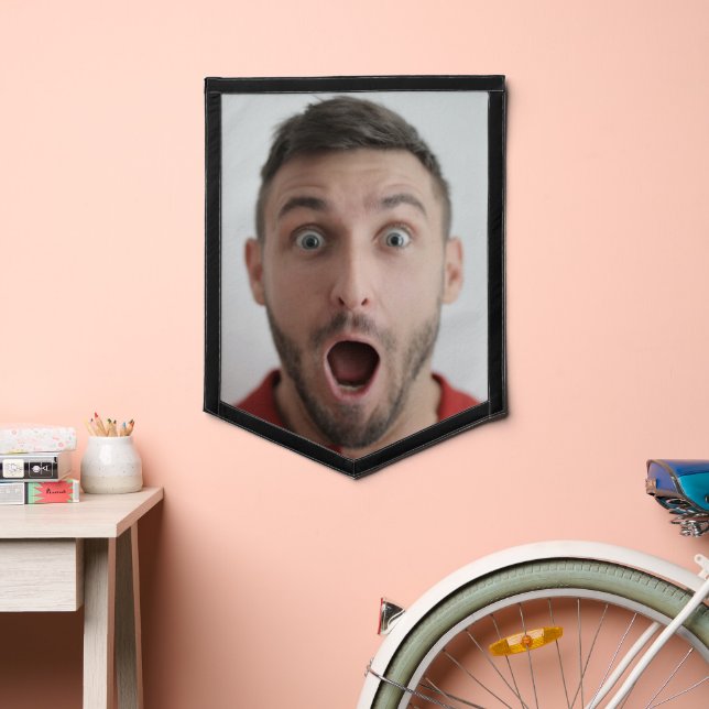 Selfie Photo Upload | Your Face Fun Party Pennant (Insitu 2)