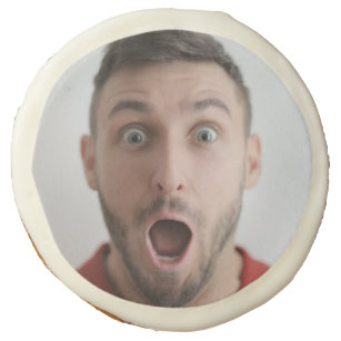 Selfie Photo Upload   Your Face Fun Party Sugar Cookie