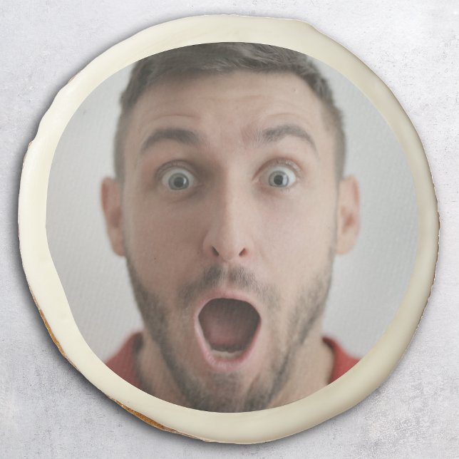 Selfie Photo Upload | Your Face Fun Party Sugar Cookie (Creator Uploaded)