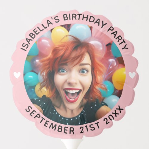 Selfie Photo Upload Your Face Personalized Party Balloon