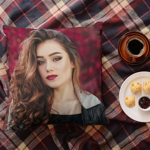 Selfie Photo Your Face Upload Fun Party Throw Pillow