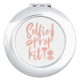 Selfie Prep Kit Girly Makeup and Fashion Fun Compact Mirror