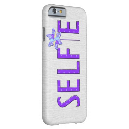 Selfie Purple Polka Dot Barely There iPhone 6 Case