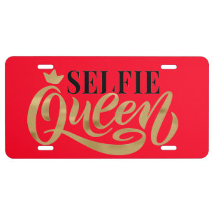 Selfie Queen License Plate