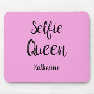Selfie Queen Name Personalized Pink Mouse Pad