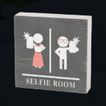 Selfie Room | Funny Bathroom Restroom Sign<br><div class="desc">Funny bathroom art print. Can add your family name/company name or any other messages. Add your custom wording to this design by using the "Edit this design template" boxes on the right hand side of the item, or click the blue "Customize it" button to arrange the text, change the fonts...</div>