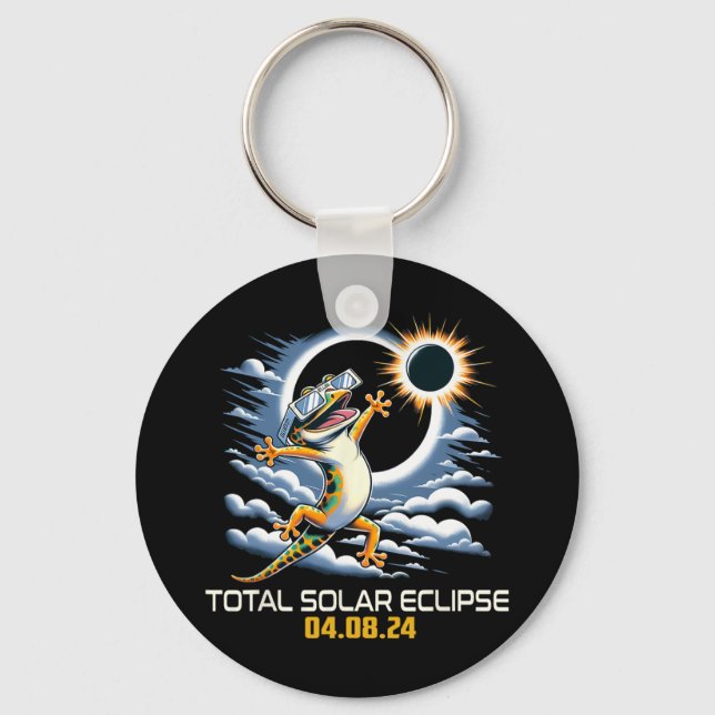 Selfie Solar Eclipse  Keychain (Front)