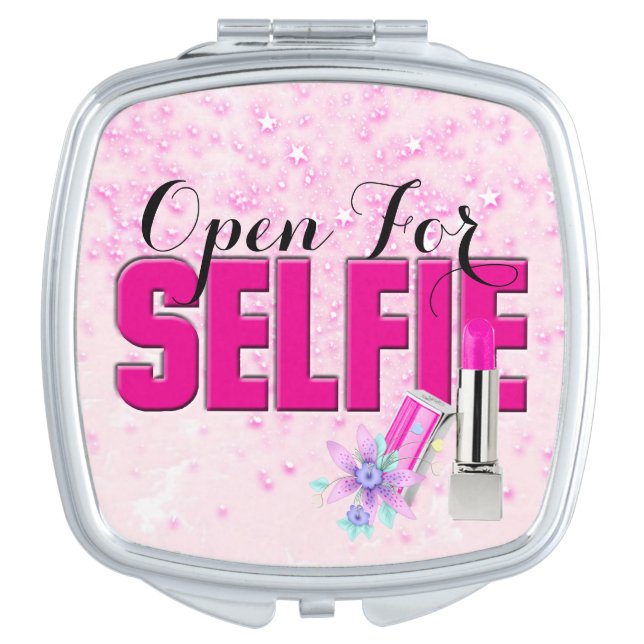 Selfie Square Compact Mirror (Front)