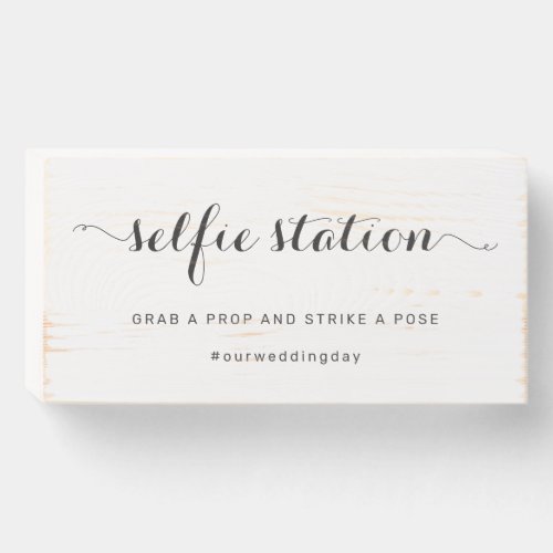 Selfie Station Wedding Grab Prop Strike Pose Simpl Wooden Box Sign
