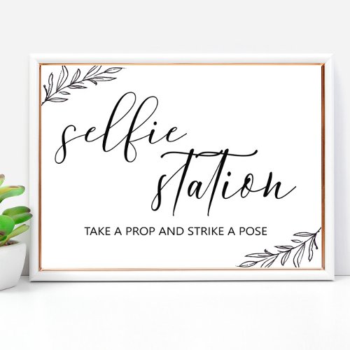 Selfie Station wedding sign 8x10