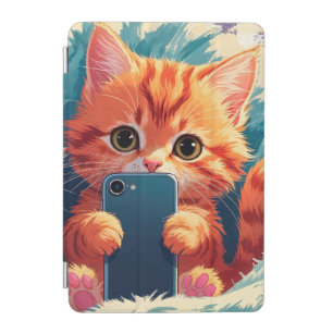 Selfie Time – Cute Kittens with Phones iPad Mini Cover